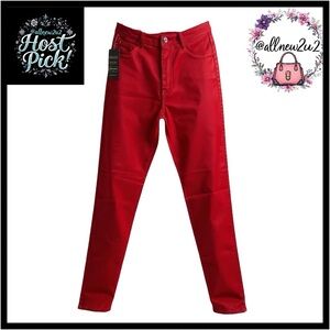 New Leather Skinny Jeans JC JQ Red Fire Light / Medium Wt. Sm / Medium Host Pick